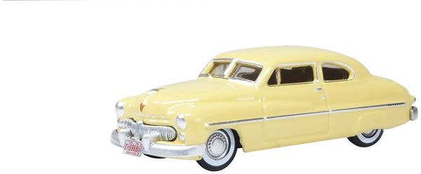1949 Mercury 8 Coupe Calabash Yellow 1/87 (HO) Scale Diecast Model Car by Oxford