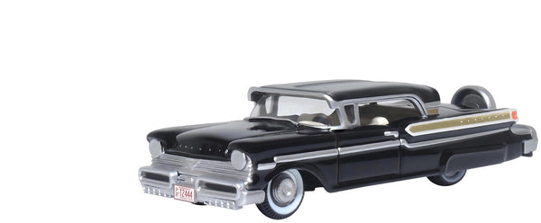 1957 Mercury Montclair Tuxedo Black 1/87 (HO) Scale Diecast Model Car by Oxford 