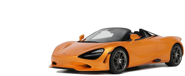 2024 McLaren 750S Spider Orange Metallic 1/18 Model Car by GT Spirit