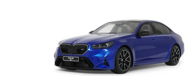 2024 BMW M5 (G90) Marina Bay Blue Metallic with Black Top 1/18 Model Car by GT S