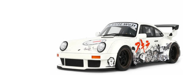 2024 RWB Akira White with Graphics "Akira" (1988) Movie 1/18 Model Car by GT Spi