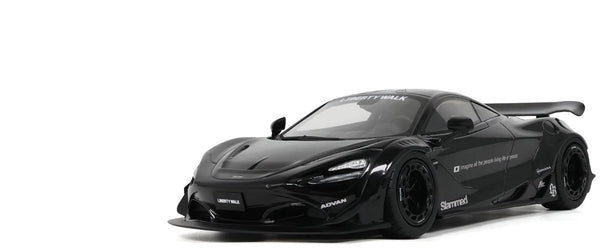 2023 McLaren 720S "LB-Works - Liberty Walk" Black 1/18 Model Car by GT Spirit