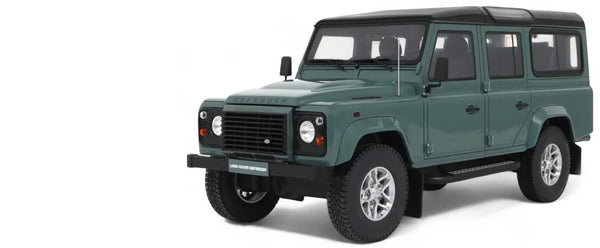 2016 Land Rover Defender 3 Station Wagon Green with Black Top 1/18 Model Car by 