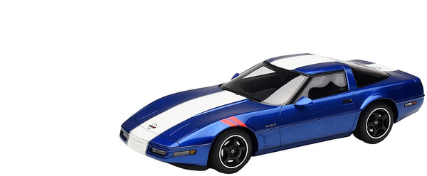 1996 Chevrolet Corvette C4 Grand Sport Blue Metallic with White Stripe 1/18 Mode