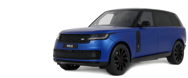 2024 Range Rover P615 SV Blue Metallic with Black Top 1/18 Model Car by GT Spiri