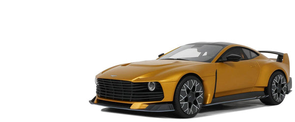 2024 Aston Martin Valiant Auric Gold Metallic with Black Top 1/18 Model Car by G