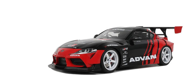 2020 Toyota Supra GR RHD (Right Hand Drive) "Advan" Black and Red 1/18 Model Car