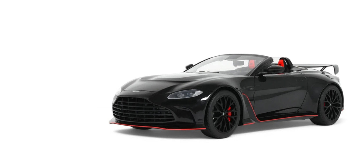 2023 Aston Martin V12 Vantage Roadster Onyx Black 1/18 Model Car by GT Spirit