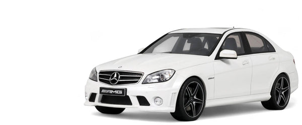 2007 Mercedes-Benz C63 AMG Diamond White 1/18 Model Car by GT Spirit