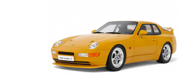 1993 Porsche 968 Turbo S Yellow 1/18 Model Car by GT Spirit