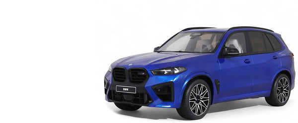 2023 BMW X5 M Competition Blue Metallic with Black Top 1/18 Model Car by GT Spir