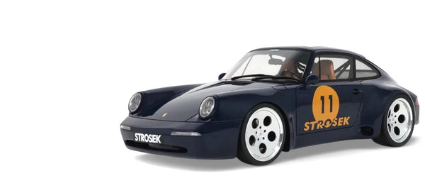 2024 Porsche 911 Strosek Mega 30 #11 Blue 1/18 Model Car by GT Spirit