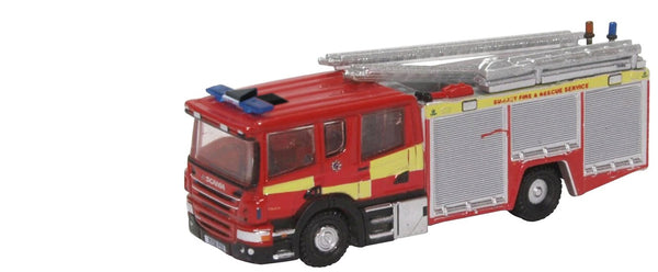 Scania Pump Ladder Fire Engine "Surrey Fire and Rescue" Red with Yellow Stripes 