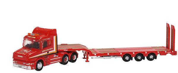 Scania T-Cab Truck RHD (Right Hand Drive) with Lowboy Trailer "Sandy Kydd" Red w