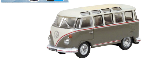 Volkswagen T1 Samba Bus Mouse Grey and Pearl White with Red Stripes 1/148 (N) Sc